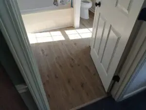 Vinyl Floor Installation in Anderson Bathroom