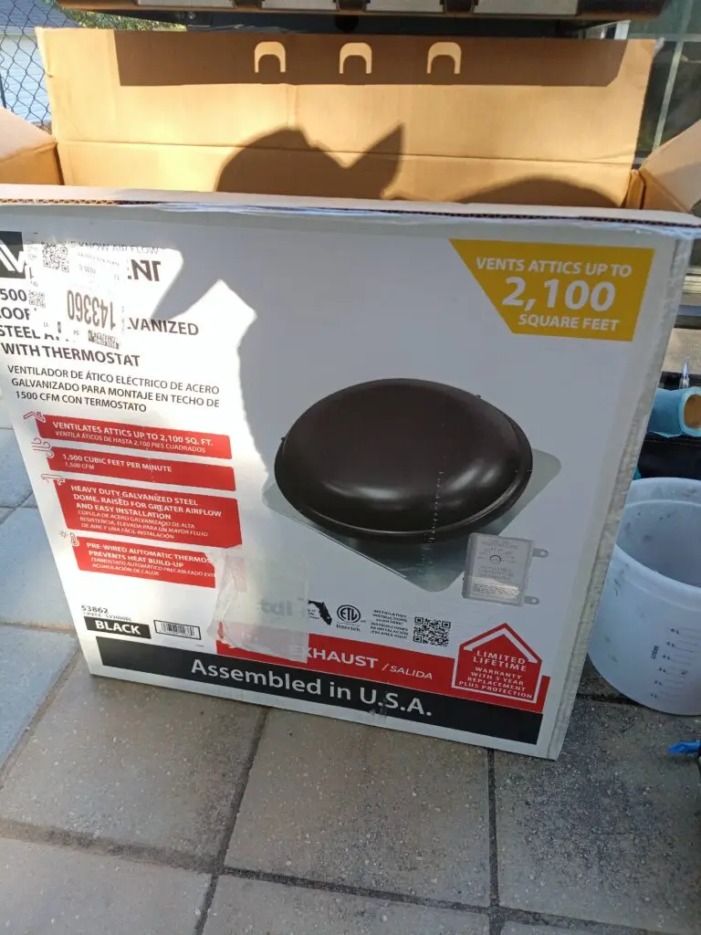 Attic Vent Fan Replacement in Anderson — 1500 cfm attic fan replacement